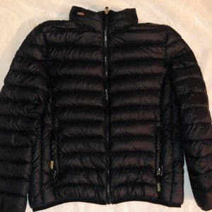 REAL TUMI BLACK PUFFY JACKET - SIZE LARGE